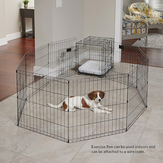 MidWest Homes for Pets Folding Metal Puppy / Dog Exercise Pen, Indoor/Outdoor - Image 5