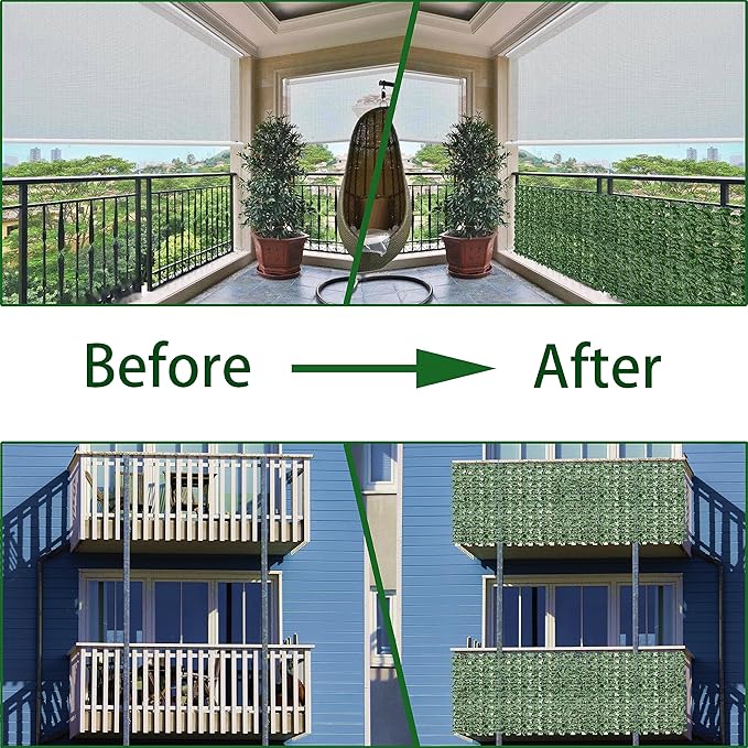 Artificial Ivy Privacy Fence Wall Screen, 60X120 in UV-Anti Faux Greenery - Image 4